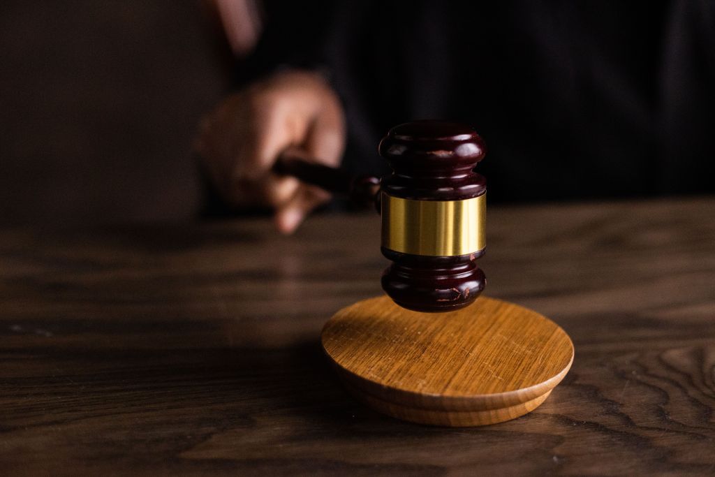 Judges gavel being hit